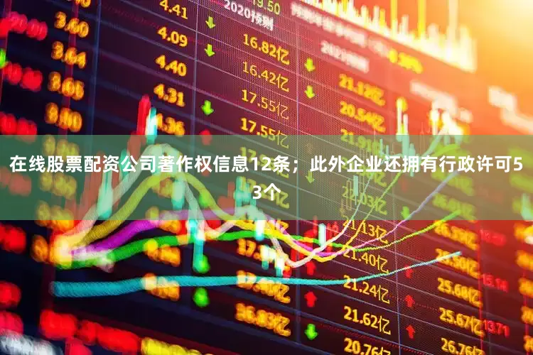 在线股票配资公司著作权信息12条；此外企业还拥有行政许可53个
